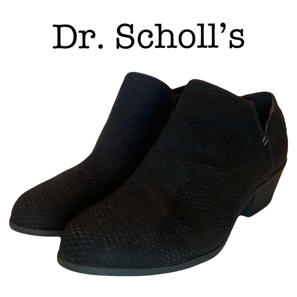 Dr. Scholl’s Bandit Black Leather Ankle Booties Size 9